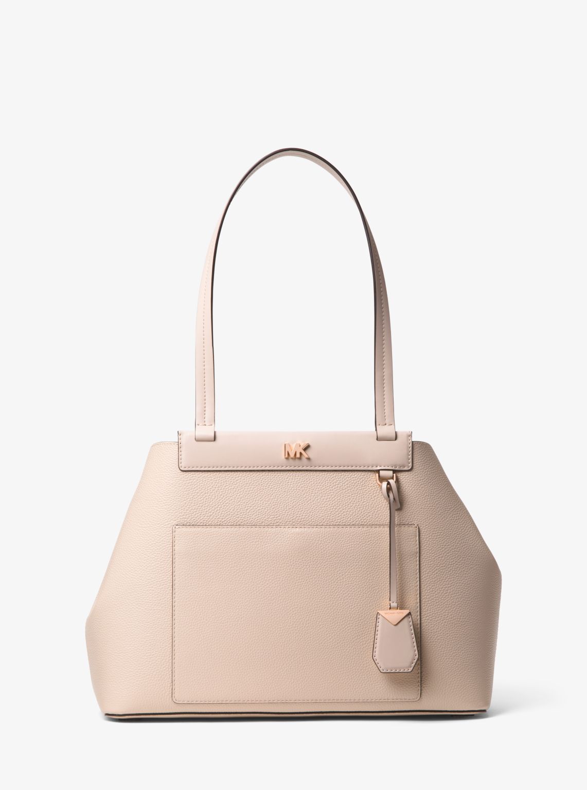 Meredith medium logo and leather tote sale