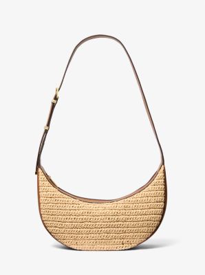 Avra Medium Hand-Crocheted and Leather Crossbody Bag