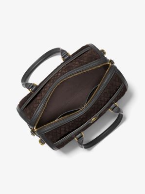Monogramme Quilted Suede and Leather Duffel Bag