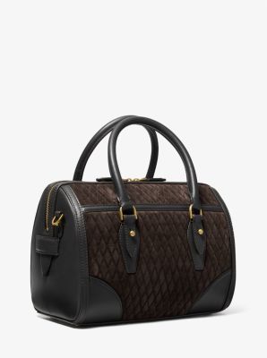 Monogramme Quilted Suede and Leather Duffel Bag