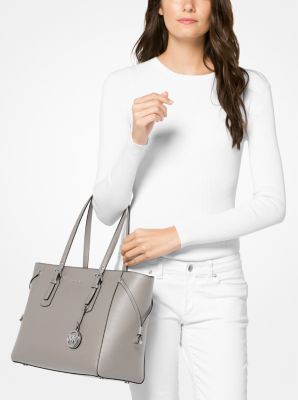 Voyager Medium Crossgrain Leather Tote Bag