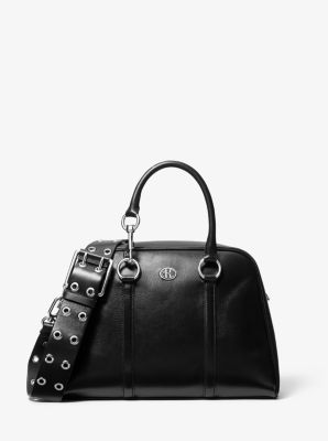Cindi Medium Calf Leather Bowling Satchel