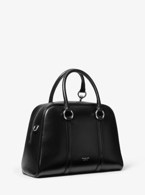 Cindi Medium Calf Leather Bowling Satchel