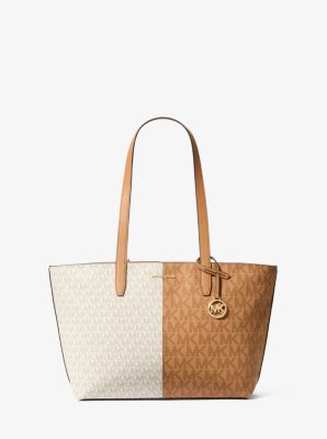 Jet Set Medium Two-Tone Logo Tote Bag