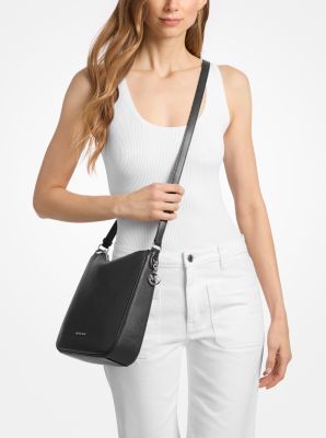 Nayla Medium Pebbled Leather Messenger Bag