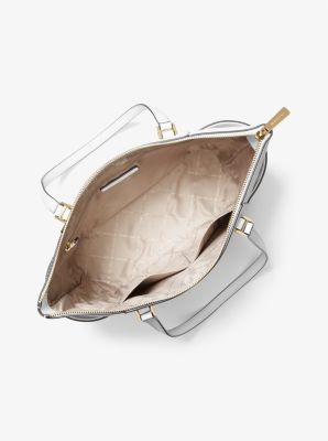 Charlotte Large Saffiano Leather Top-Zip Tote Bag