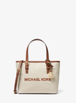 Jet Set Travel Extra-Small Canvas Top-Zip Tote Bag