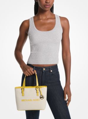 Jet Set Travel Extra-Small Canvas Top-Zip Tote Bag