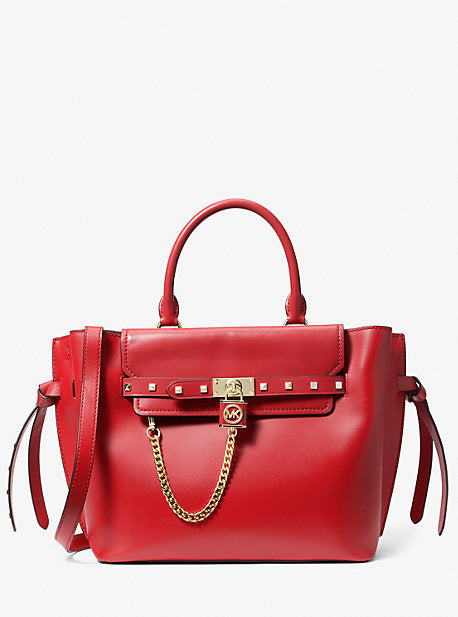 Michael Kors Hamilton Large NS Scarlet Red Leather satchel purse