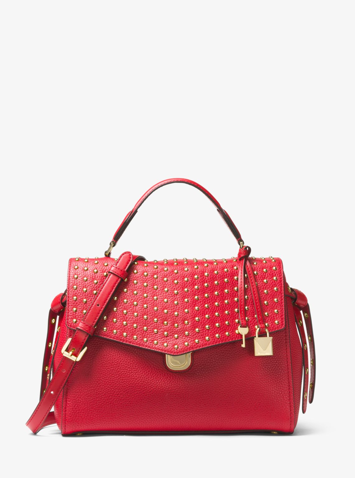 Michael kors bristol outlet studded leather satchel