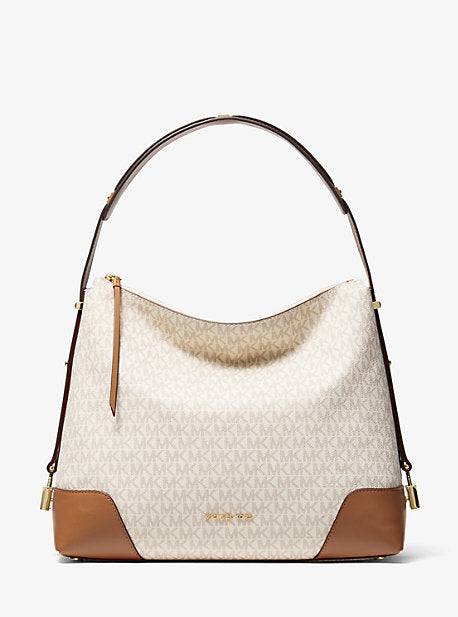 Michael kors crosby large logo shoulder hot sale bag