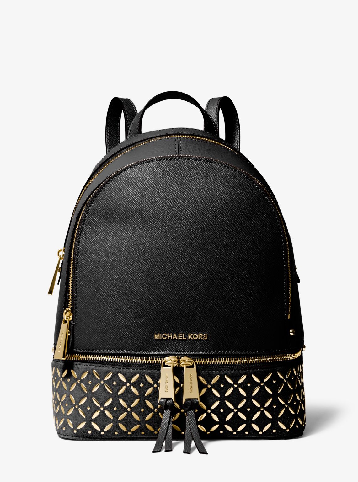 Michael michael kors rhea 2024 medium embellished leather backpack