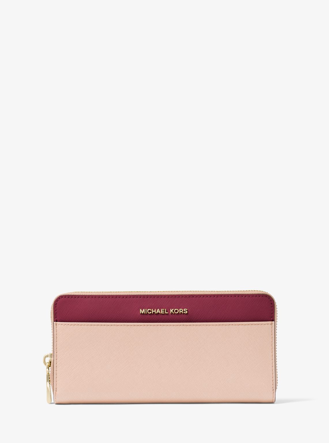 Saffiano leather continental 2024 wallet michael kors