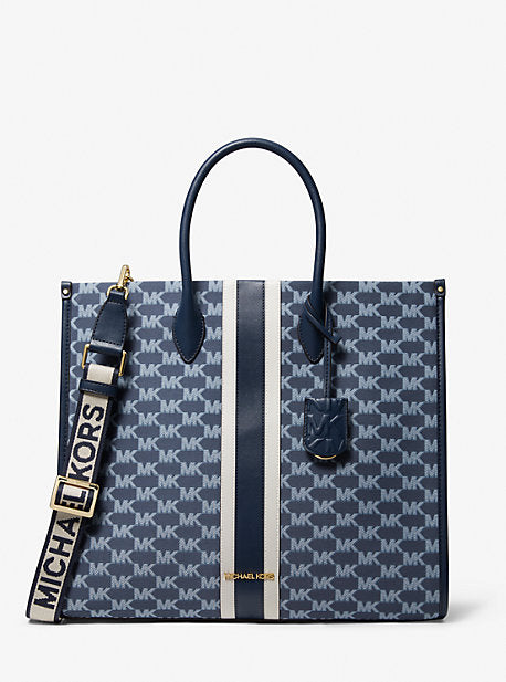 Michael Kors Large Logo Stripe outlet Tote Bag