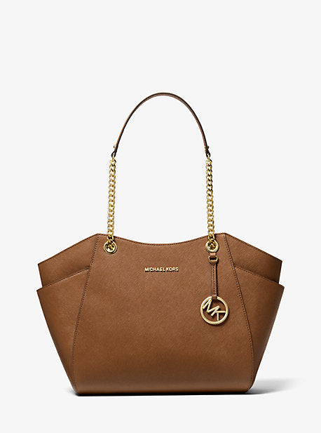 Michael Kors Jet Set Saffiano Leather Crossbody Bag With Case For Apple  Airpods Pro® In Natural - One Size By Michael Kors Outlet