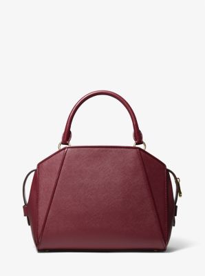 Cleo Medium Saffiano Leather Satchel