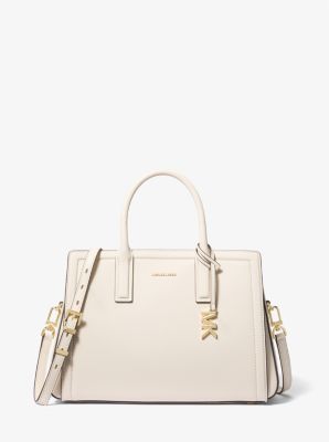Sheila Medium Faux Saffiano Leather Satchel
