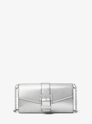 Penelope Medium Metallic Faux Leather Clutch