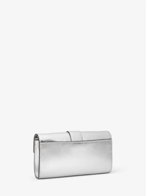 Penelope Medium Metallic Faux Leather Clutch