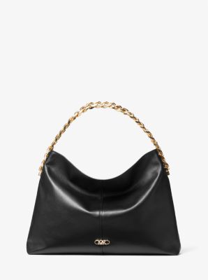 Jordyn Large Leather Hobo Shoulder Bag