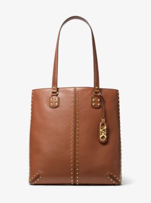 Astor Large Studded Leather Tote Bag