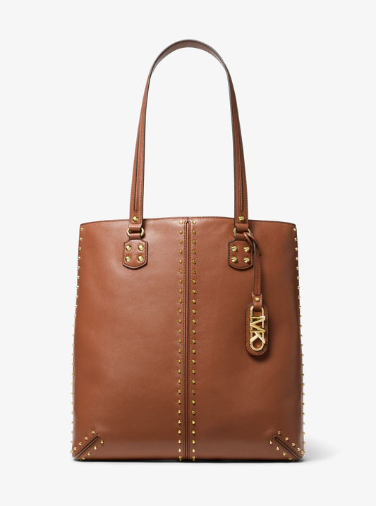 Astor Large Studded Leather Tote Bag