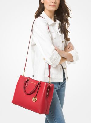 Camille Large Pebbled Leather Satchel