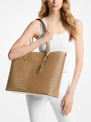 Eliza Extra-Large Hand-Woven Leather Tote Bag