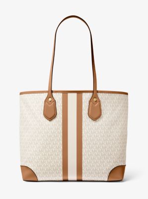 Eva Large Logo Stripe Tote Bag