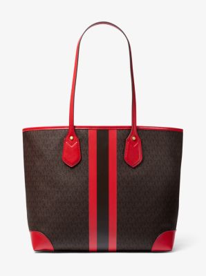 Eva Large Logo Stripe Tote Bag