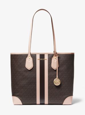 Eva Large Logo Stripe Tote Bag