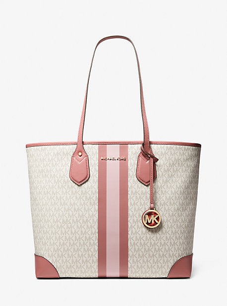 Eva Large Logo Stripe Tote Bag