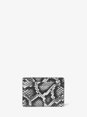 Jet Set Small Snake Embossed Card Case