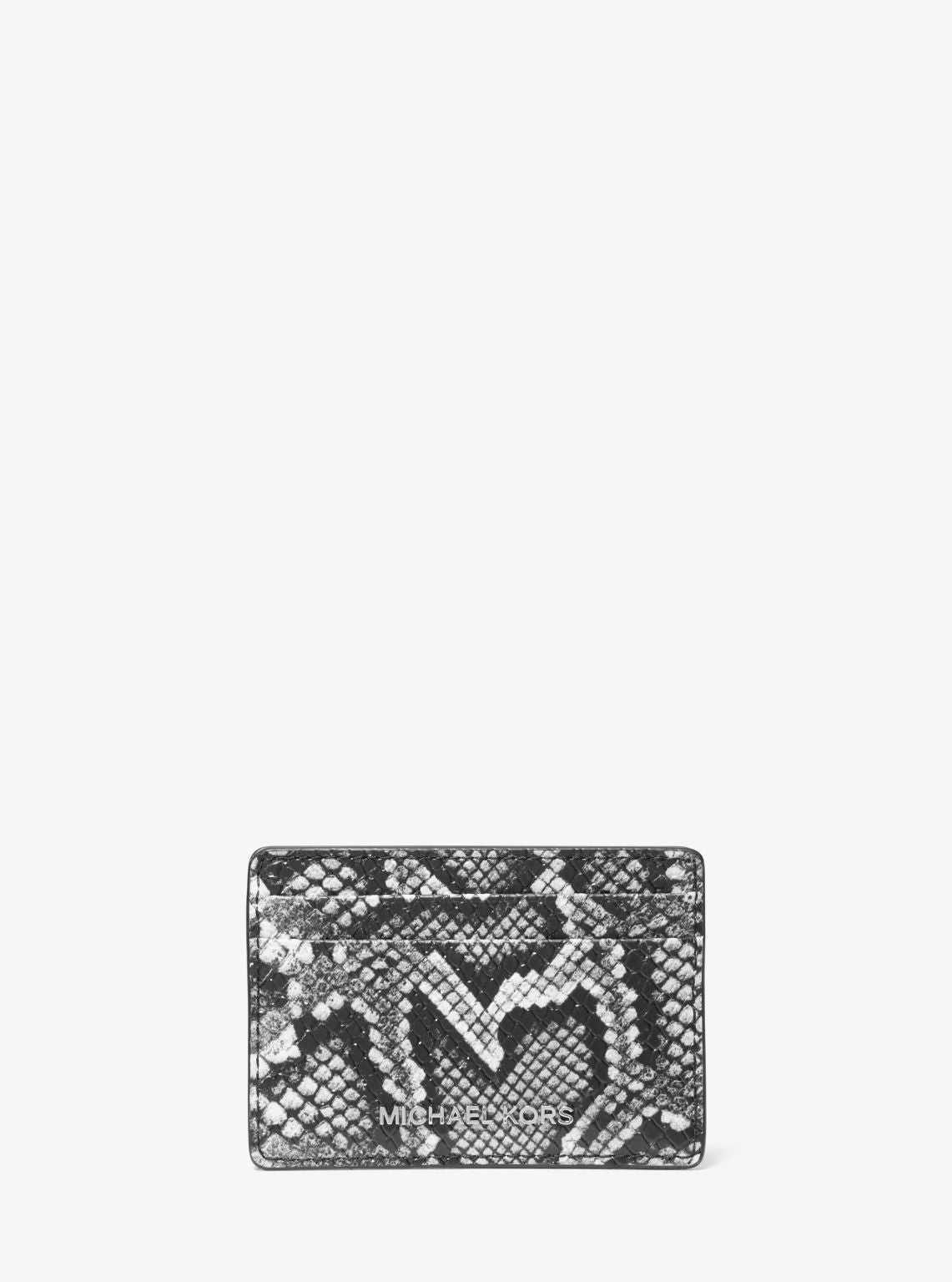 Jet Set Small Snake Embossed Card Case