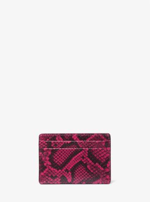 Jet Set Small Snake Embossed Card Case