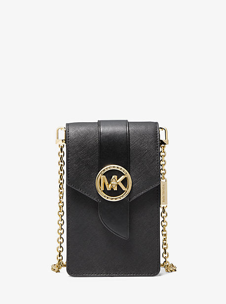 Small Saffiano Leather Smartphone Crossbody Bag