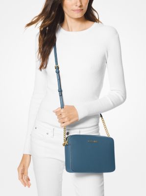 Jet Set Large Saffiano Leather Crossbody Bag