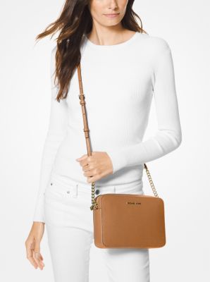 Jet Set Large Saffiano Leather Crossbody Bag