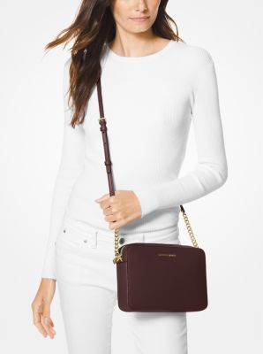 Jet Set Large Saffiano Leather Crossbody Bag