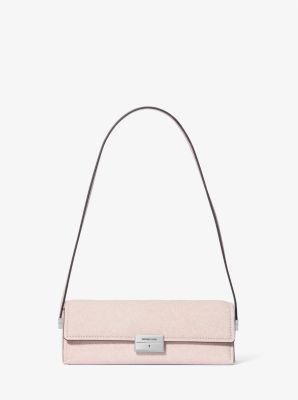 Lunar New Year Ludlow Small Denim-Printed Leather Convertible Pochette