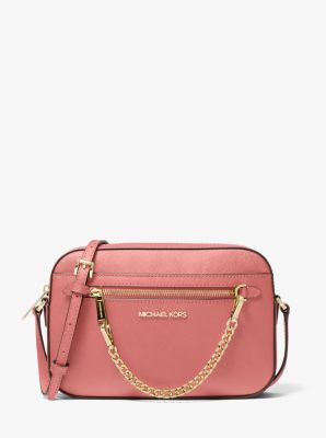 Greenwich Small Color-Block Logo and Saffiano Leather Crossbody Bag
