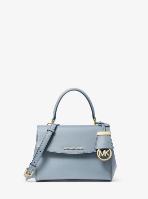 Greenwich Small Color-Block Logo and Saffiano Leather Crossbody Bag