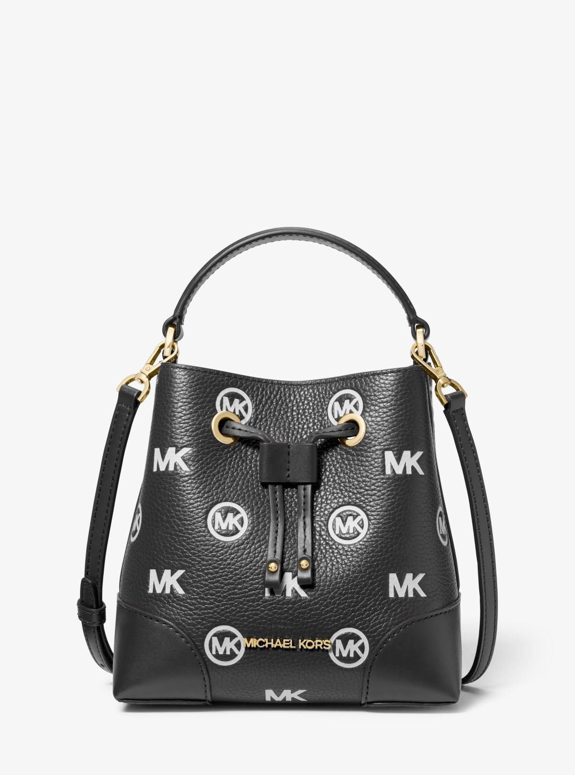 Mercer Small Logo Embossed Leather Bucket Bag