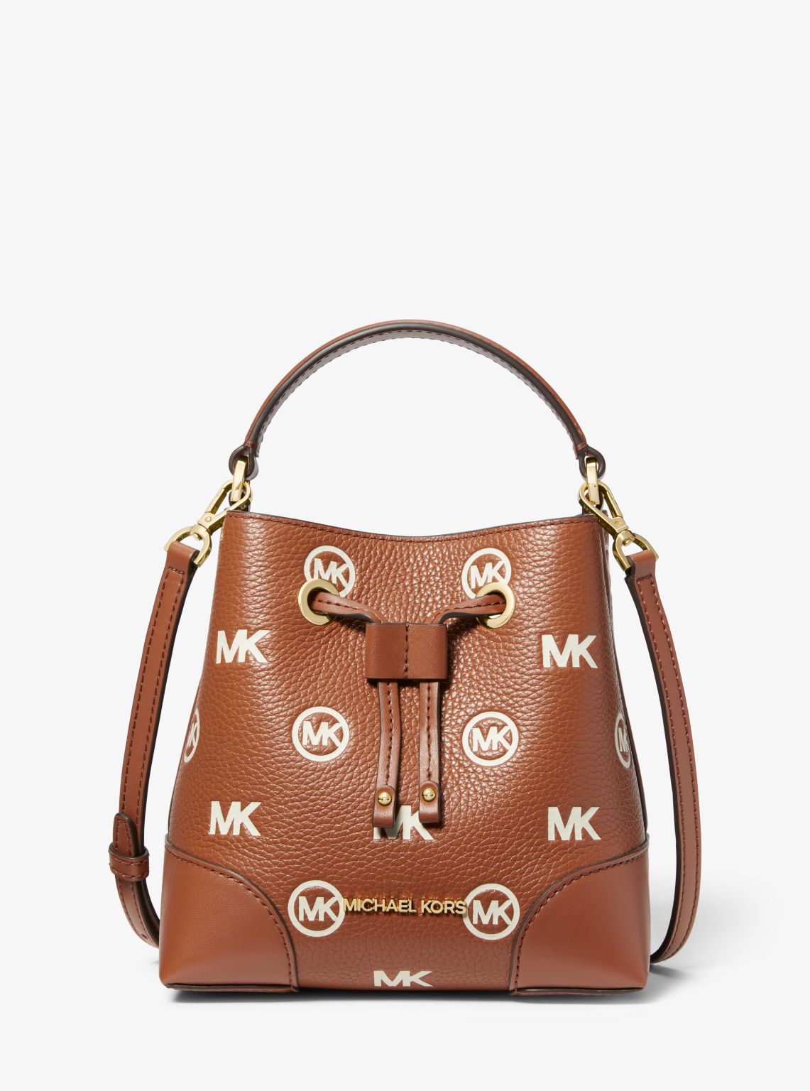 Mercer Small Logo Embossed Leather Bucket Bag