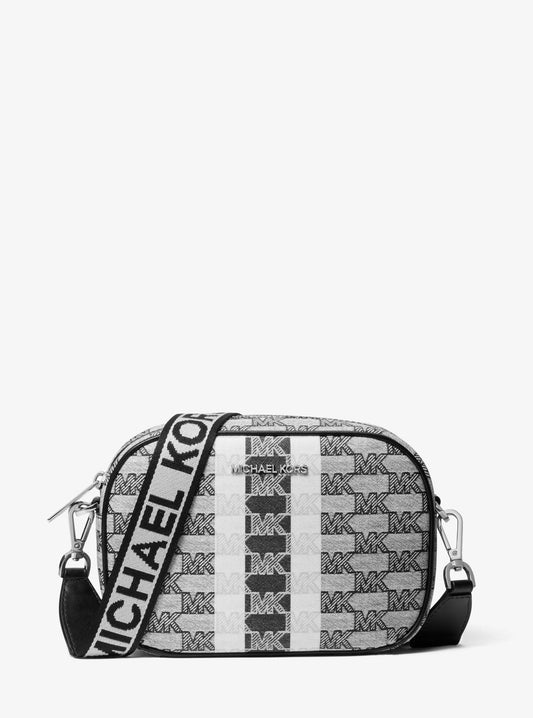 Jet Set Travel Medium Logo Stripe Crossbody Bag