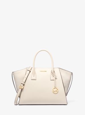 Avril Large Leather and Suede Satchel