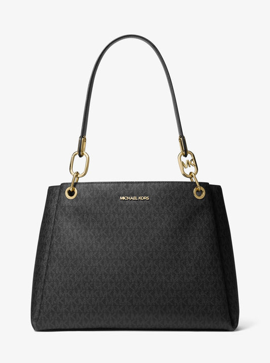 Trisha Large Logo Shoulder Bag