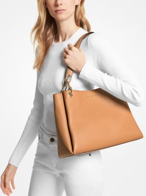 Trisha Large Pebbled Leather Shoulder Bag