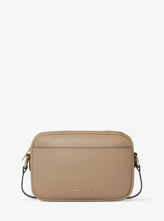 Jet Set Large Pebbled Leather Camera Crossbody Bag