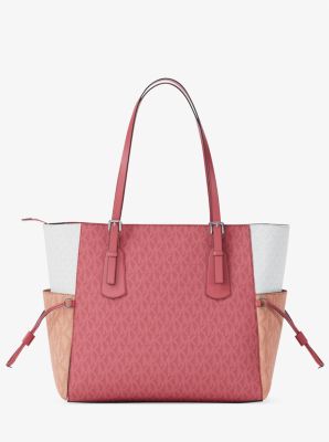 Voyager Large Color-Block Signature Logo Tote Bag